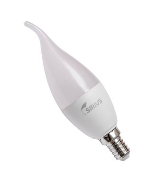 Электрическая лампа светодиодная LED Deco СW37 9W E14 4000K свеча на ветру Sirius, фото 0