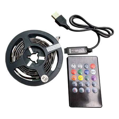 Лента светодиодная LED30D-5050 5M/R music/20controller IP65 5V/USB RGB Sirius	, фото 0