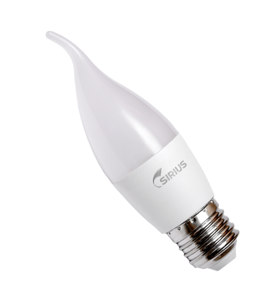 Электрическая лампа светодиодная LED Deco СW37 9W E27 4000K свеча на ветру Sirius, фото 0