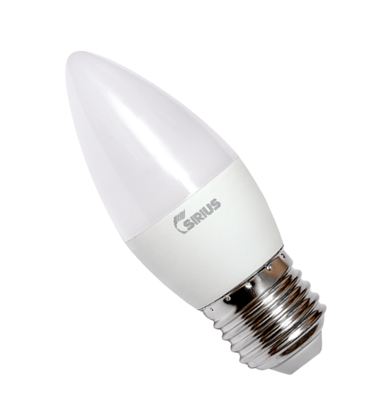 Электрическая лампа светодиодная LED Deco С37 7W E27 6500K Sirius