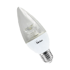 Электрическая лампа светодиодная LED Crystal B38 5-40W E27 6500K 220-240В Sirius, фото 0